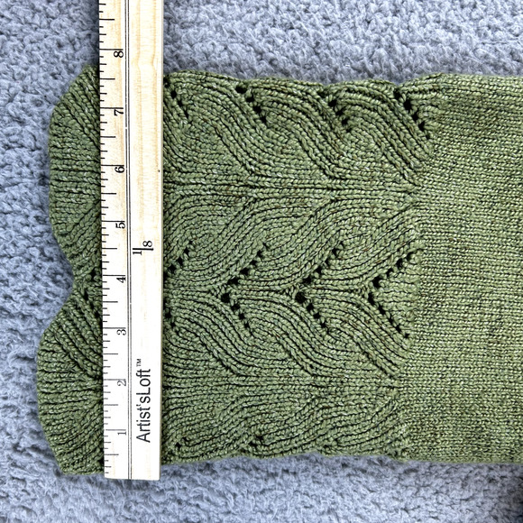 Dress Barn Woman’s Green Half Button Down Cardigan Size 14/16 Cozy Knit - Picture 7 of 10